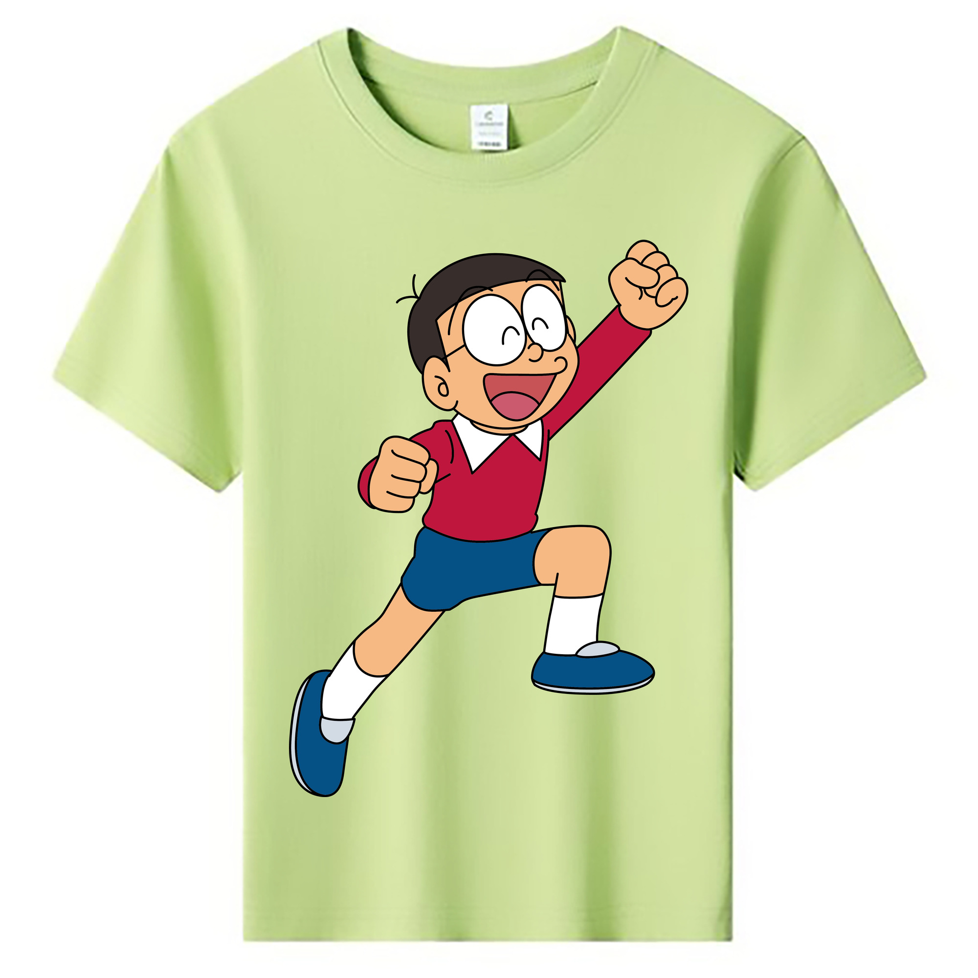 （画像用） ドラえもん 野比 のび太 Doraemon Nobita Nobi 綿100％キッズTシャツ（フロントプリント）